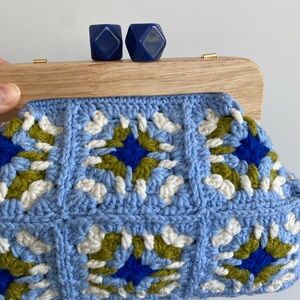 Crochet Clutch with Wooden Frame